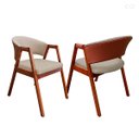 Ver imagem 2 de Kit 6 Cadeiras de Jantar Bege Ravena em Madeira Castanho Suede e Monte Rey Ccs