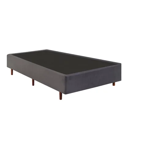 Base Box Bipartida King em Madeira 96x203x25cm Cinza Mannes
