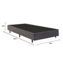 Ver imagem 2 de Base Box Bipartida King em Madeira 96x203x25cm Cinza Mannes
