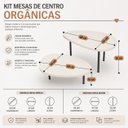 Ver imagem 5 de Kit 2 Mesas de Centro Orgânicas Ovais Decorativas Off White