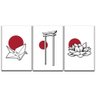 Kit Placas Quadros Decorativos 3 Pçs 20x30 Cultura Japonesa - 11