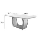 Ver imagem 3 de Mesa para Sala de Jantar 180cm Milena Em MDF e Vidro