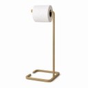 Ver imagem 7 de Suporte Porta Papel Higiênico de Chão para Banheiro com Base Dourada em Metal - Édecasamóveis