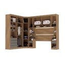 Ver imagem 5 de Guarda Roupa Casal Modulado Canto 9 Portas 6 Gavetas Veneza Avelã Pf-cinza Supremo Pf