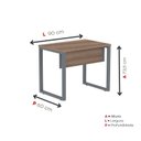 Ver imagem 4 de Escrivaninha Mesa Escritório PE25 90cm Walnut e Grafito Cinza