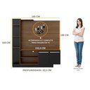 Ver imagem 6 de Estante com Suporte para TV até 55" Multimóveis Denver FG3069 Madeirada/Preta