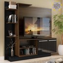 Ver imagem 2 de Estante com Suporte para TV até 55" Multimóveis Denver FG3069 Madeirada/Preta