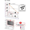 Ver imagem 4 de Estante com Suporte para TV até 55" Multimóveis Denver FG3069 Madeirada/Preta