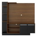 Ver imagem 7 de Estante com Suporte para TV até 55" Multimóveis Denver FG3069 Madeirada/Preta
