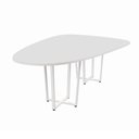 Ver imagem 6 de Mesa de Reunião Orgânica Tampo Bipartido MDP 270cm Branco F5 Office