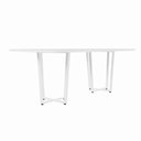 Ver imagem 3 de Mesa de Reunião Orgânica Tampo Bipartido MDP 270cm Branco F5 Office