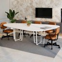 Ver imagem 5 de Mesa de Reunião Orgânica Tampo Bipartido MDP 270cm Branco F5 Office