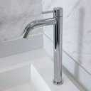 Ver imagem 4 de Torneira Alta Água Fria Lavabo Luxo Cromado Monocomando 1/4