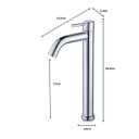Ver imagem 6 de Torneira Alta Água Fria Lavabo Luxo Cromado Monocomando 1/4