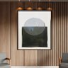 Quadro Decorativo Tela Canvas Abstrato Conceito Cubismo Abstrato Com Moldura e Vidro Preto - 120x80  - 2