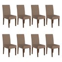 Ver imagem 1 de Kit 8 Cadeiras de Jantar Jade MDF Suede Capuccino Amêndoa Pallazio