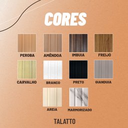 Painel Ripado Versátil Modular: Kit 10 Unid. 90x27cm Larg. (2,43m²) Talatto Painéis Peroba - 2