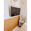 Ver imagem 4 de Painel Ripado Versátil Modular: Kit 10 Unid. 90x27cm Larg. (2,43m²) Talatto Painéis Peroba