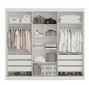 Ver imagem 2 de Guarda-Roupa Canadá 2,42m Branco 100% MDF- 3 Portas - Bianchi Móveis