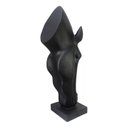 Ver imagem 2 de Escultura Estátua Decorativa Cabeça de Cavalo Grande 108cm:preto Fosco