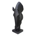 Ver imagem 1 de Escultura Estátua Decorativa Cabeça de Cavalo Grande 108cm:preto Fosco