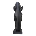 Ver imagem 3 de Escultura Estátua Decorativa Cabeça de Cavalo Grande 108cm:preto Fosco