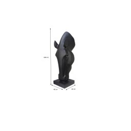 Escultura Estátua Decorativa Cabeça de Cavalo Grande 108cm:preto Fosco - 5