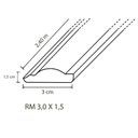 Ver imagem 3 de Rodameio de MDF Ultra 3cm x 15mm x 2.40m Premium Casablanca