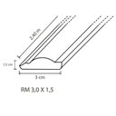 Ver imagem 3 de Rodameio de MDF Ultra 3CMX15MMX2.40m Premium Branco Casablanca