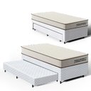 Ver imagem 1 de Cama Box Solteiro com Colchão de Espuma D45 Double Comfort + Auxiliar de Espuma Unique 88cm