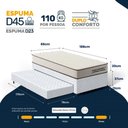 Ver imagem 2 de Cama Box Solteiro com Colchão de Espuma D45 Double Comfort + Auxiliar de Espuma Unique 88cm