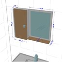 Ver imagem 3 de Espelheira Gênova com Armário e Espelho 1 Porta Banheiro - Branco/ Ripado