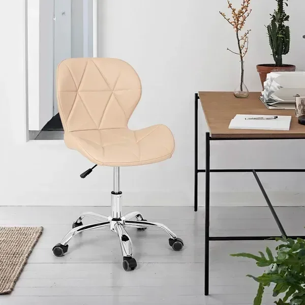 Cadeira Office Eiffel Slim Base Giratória - Nude