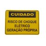 Placa Cuidado - Geração Própria - Energisa Cemig Enel Goias Celesc Eletrobras 25x18 CA 1mm 5un - 2