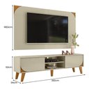 Ver imagem 5 de Rack Bancada com Painel Duna Cumaru/opala para Tv até 65” - Madetec