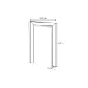 Ver imagem 4 de Kit Guarnição de MDF 220cm x 110cm x 5cm Primer Casablanca Branco