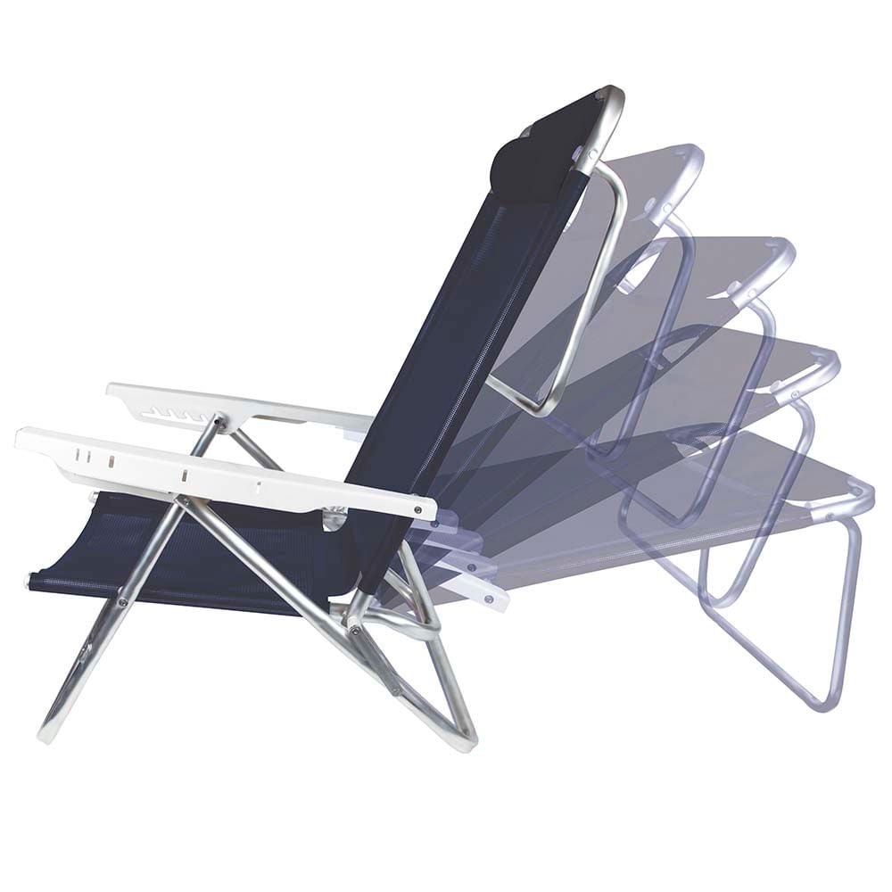 Cadeira Reclinável com Almofada Summer Azul - 2
