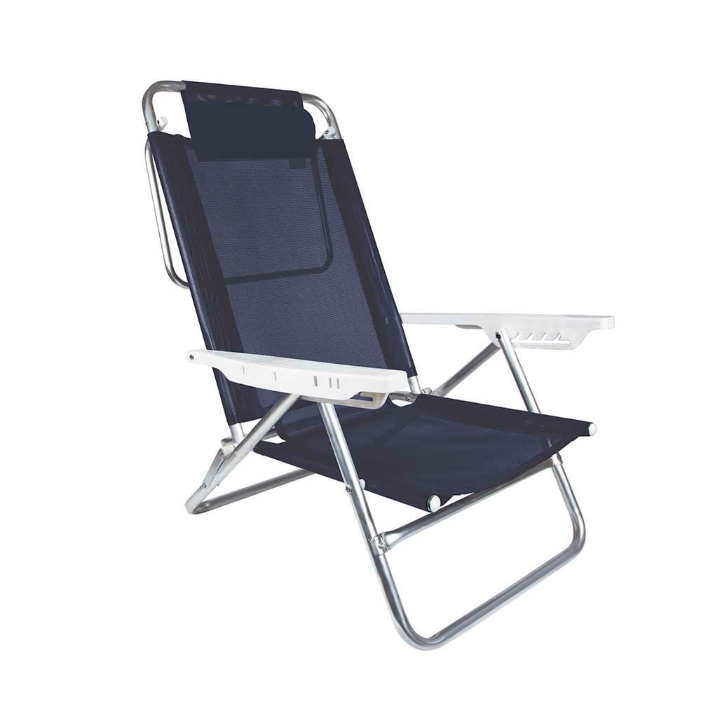 Cadeira Reclinável com Almofada Summer Azul - 1