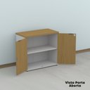 Ver imagem 6 de Armário Baixo para Escritório com 2 Portas P25 Branco/Samba