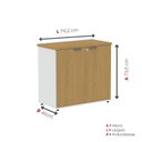 Ver imagem 3 de Armário Baixo para Escritório com 2 Portas P25 Branco/Samba