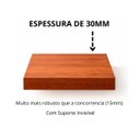 Ver imagem 2 de Prateleira MDF 20x20 Moderna Suporte Parede Invisivel 30mm Italian Noce