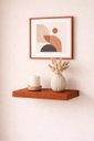 Ver imagem 1 de Prateleira MDF 20x20 Moderna Suporte Parede Invisivel 30mm Italian Noce