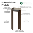 Ver imagem 4 de Porta-Geladeira 83 cm 1 Porta Basculante Rustic/Crema Vik Madesa