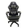Cadeira Gamer Escritório Ergonômica Viva Game Duo Relax Cinza com Preto Couro Sintético - 1