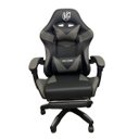 Ver imagem 1 de Cadeira Gamer Escritório Ergonômica Viva Game Duo Relax Cinza com Preto Couro Sintético