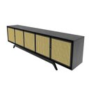 Ver imagem 4 de Balcão Buffet Ricco 273 5 Pts Laca com Portas em Palhinha Preto