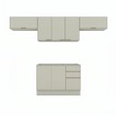 Ver imagem 3 de Cozinha Compacta 4 Peças 100% MDF com 3 Aéreos Fineze