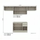 Ver imagem 4 de Cozinha Compacta 4 Peças 100% MDF com 3 Aéreos Fineze