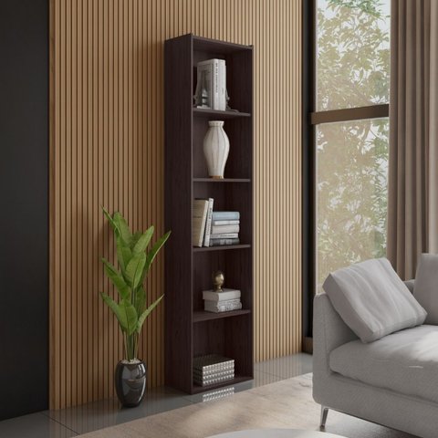 Estante Livreiro para Livros Prateleiras Luiza 60cm MDP Castanho Sala Escritório