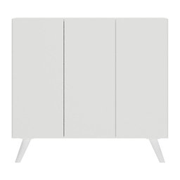 Gabinete Banheiro 3 Portas Retrô 90cm Multimóveis V5030 Branco - 6